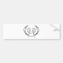 Serious Chimpanzee Bumper Sticker