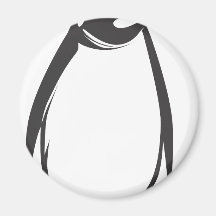 Serious Emperor Penguin Bird in Black and White Refrigerator Magnets