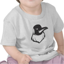 Serious Emperor Penguin Bird in Black Tees