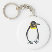Serious Emperor Penguin Key Chains