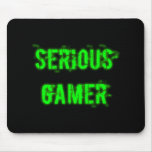 Serious Gamer - Green Mouse Pad