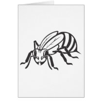 Serious Honey Bee in Black and White