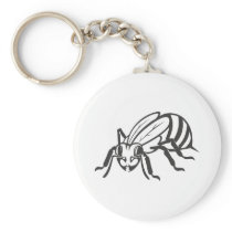 Serious Honey Bee in Black and White