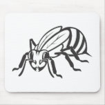 Serious Honey Bee in Black and White