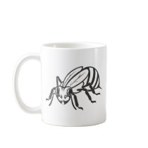 Serious Honey Bee in Black and White Mugs