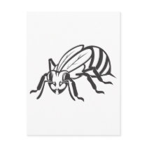 Serious Honey Bee in Black and White