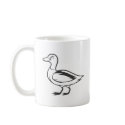 Serious Mallard Duck Bird in Black and White mugs