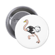 Serious Ostrich Bird Pins