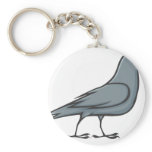 Serious Raven Bird Key Chain