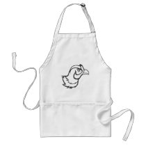 Serious Ring Necked Pheasant Bird in Black Apron