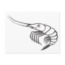 Serious Shrimp in Black and White Postcards