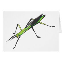 Serious Stick Insect Greeting Cards