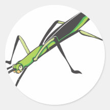 Serious Stick Insect Round Stickers