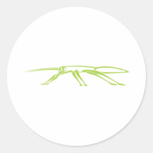 Serious Stick Insect Round Stickers