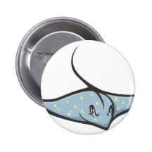 Serious Stingray Fish Pinback Button