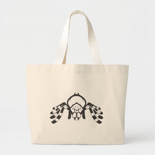 Serious Tarantula Insect in Black and White Bag