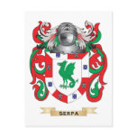 Serpa Coat of Arms (Family Crest) Post Card