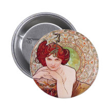 Serpent Art Nouveau Button