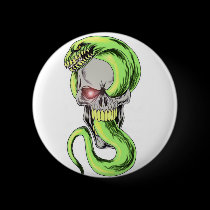 Serpent Skull Art buttons