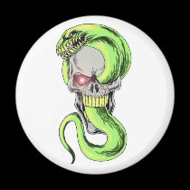 Serpent Skull Art magnets