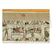Servants preparing a banquet for William I Card