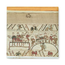 Servants preparing a banquet for William I Fridge Magnets