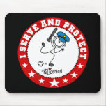 Serve and Protect Policeman Mousepad