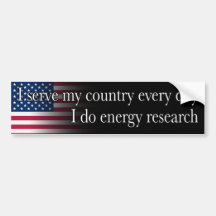Serve - Energy Research Bumper Sticker