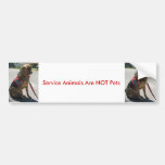 Service Animals Are Not Pets Bumper Stickers