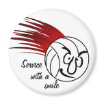 Service With A Smile Fridge Magnet
