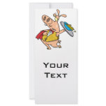 serving pig slop waiter cartoon custom rack card
