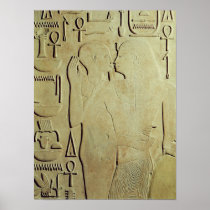 Sesostris I  being Embraced by the God Ptah Print