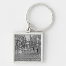 Set design for a tragic scene keychain