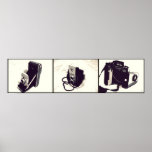 Set of 3 Old Cameras posters