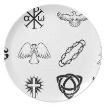Set of Christian icons Dinner Plate