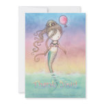 Set of Mermaid Birthday Thank You Notes Personalized Invite
