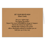 Set Your Sights High Card
