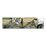 Setting a waterfowl capture net bumper sticker
