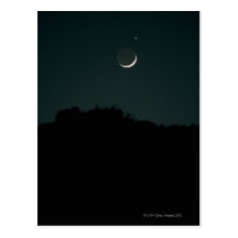 Setting Crescent Moon Post Card