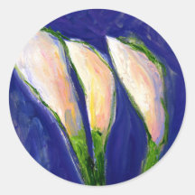 "Setting Sail" Lily Flower Painting Sticker