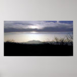 Setting Sun over Baja Mountains posters