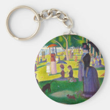 Seurat La Grande Jatte Key Chain