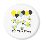 Seven Bees I'm This Many magnets