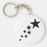 seven black stars icon keychain