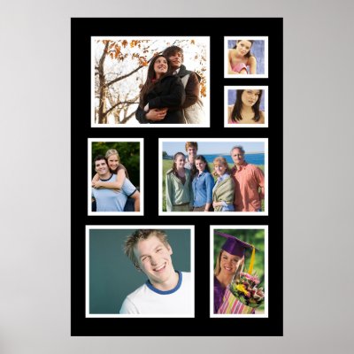 Seven Different Sized Family Photos Posters