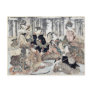 Seven people before a fence by Kubo,  Shunman Post Cards