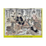 Seven people before a fence by Kubo,  Shunman Postcards