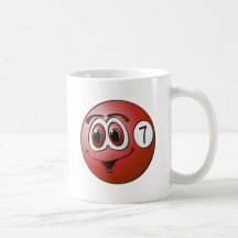 Seven Pool Ball Cartoon Mug