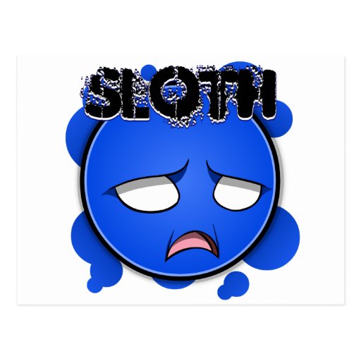 Seven Sins Faces - Sloth Post Cards