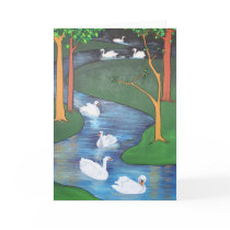 Seven Swans A-Swimming Cards